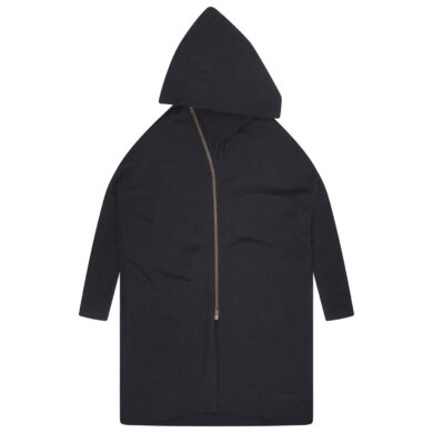 Asymmetrical zipped coat